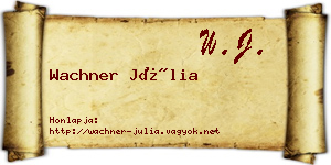 Wachner Júlia névjegykártya
